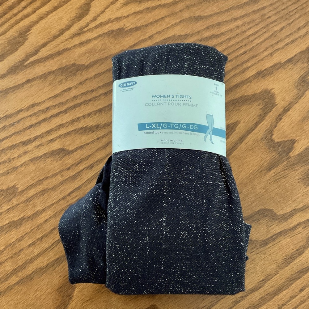 NWT Old Navy Women’s Sparkly Tights, Sz L-XL